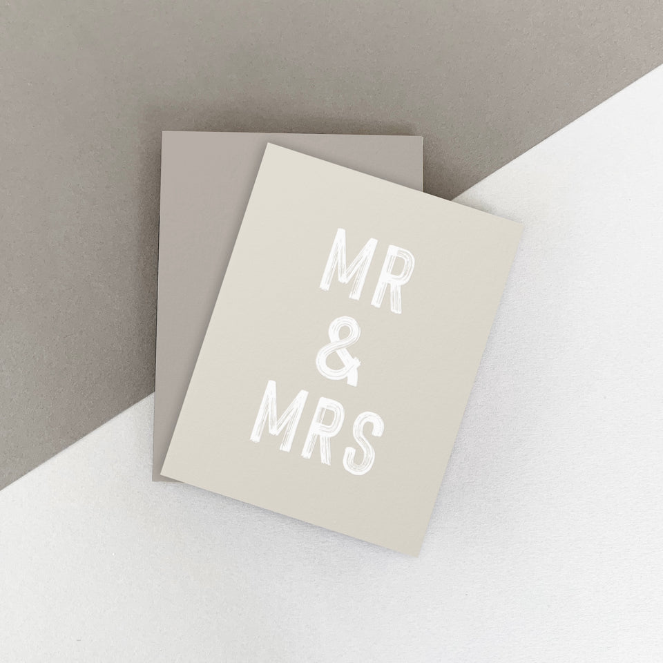 Mr & Mrs card (grey)