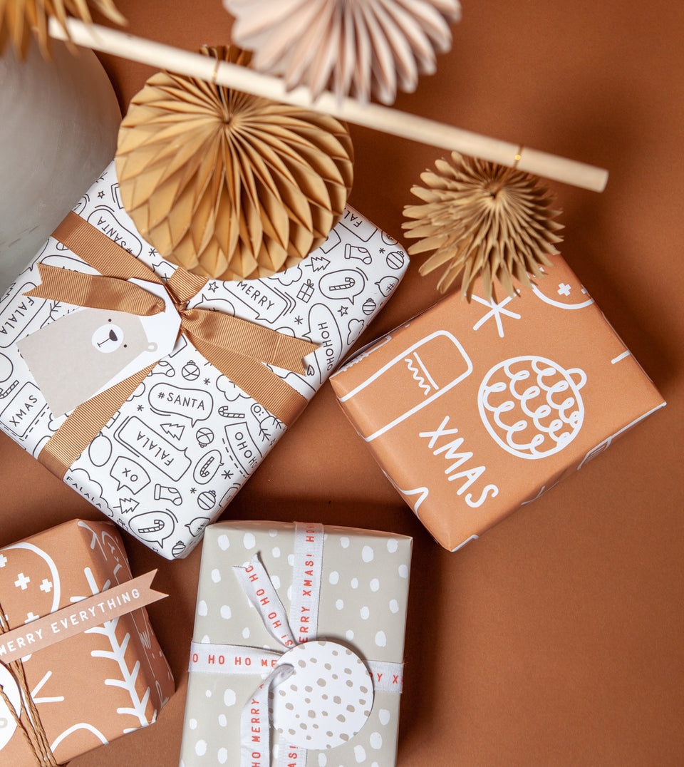 Big Xmas wrapping paper (gingerbread) (sheets only)