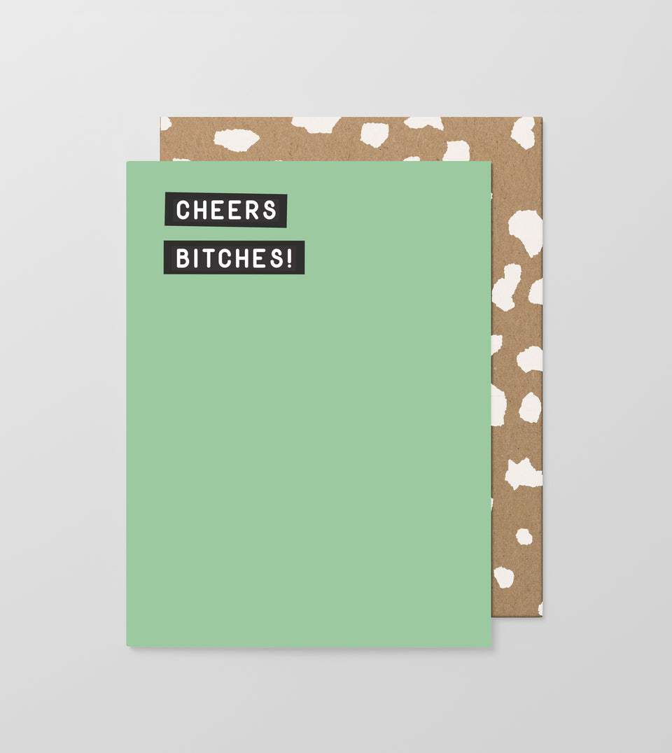 Cheers! greeting card (green)