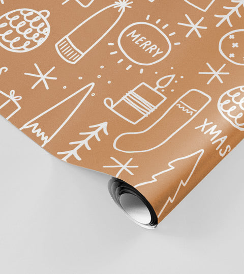 Big Xmas wrapping paper (gingerbread) (sheets only)