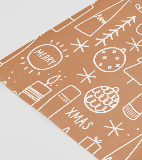 Big Xmas wrapping paper (gingerbread) (sheets only)