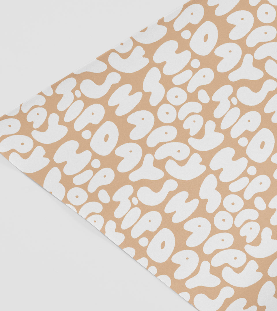 Happy Days Reverse wrapping paper (white, toffee)
