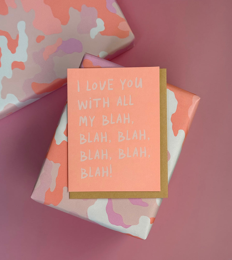 Blah, Blah, Blah greeting card