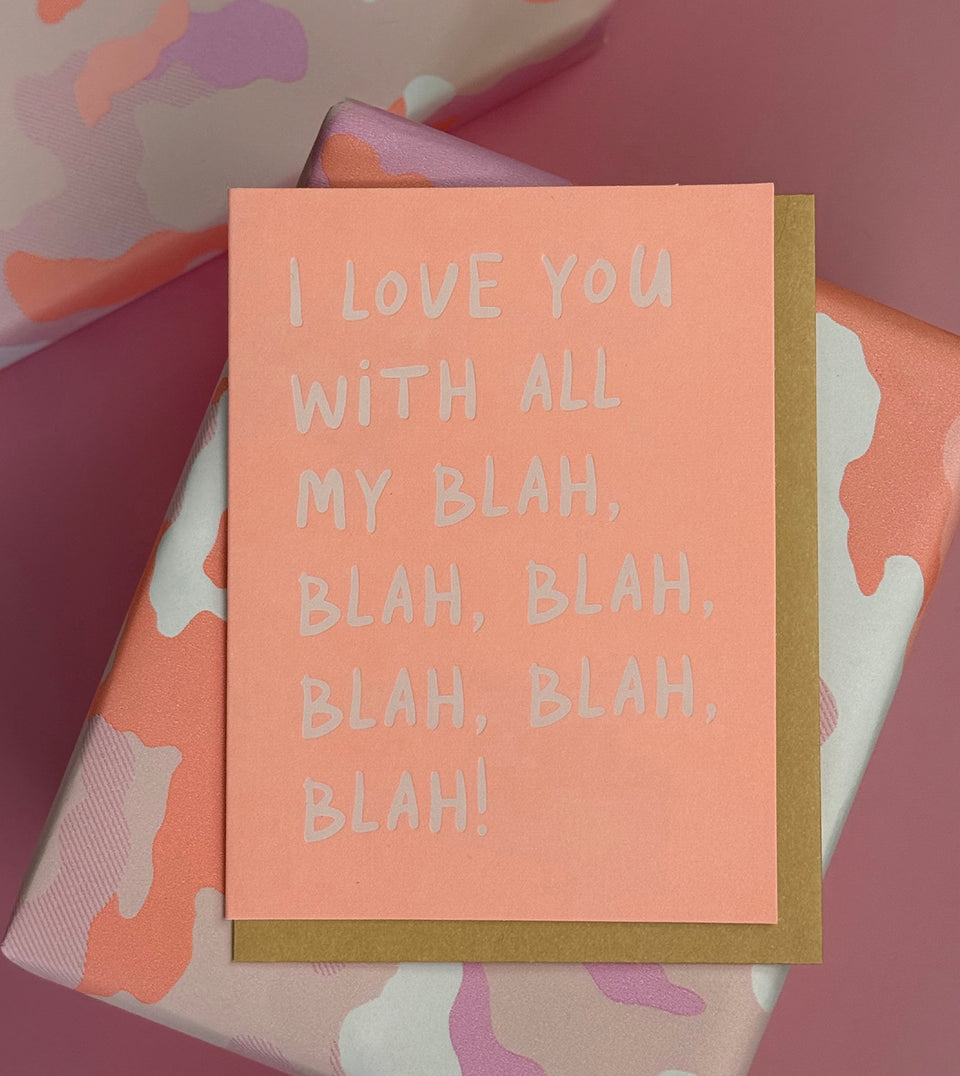 Blah, Blah, Blah greeting card