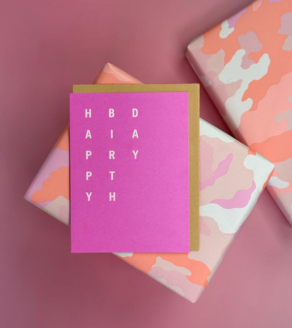 Happy Birthday Vertical greeting card