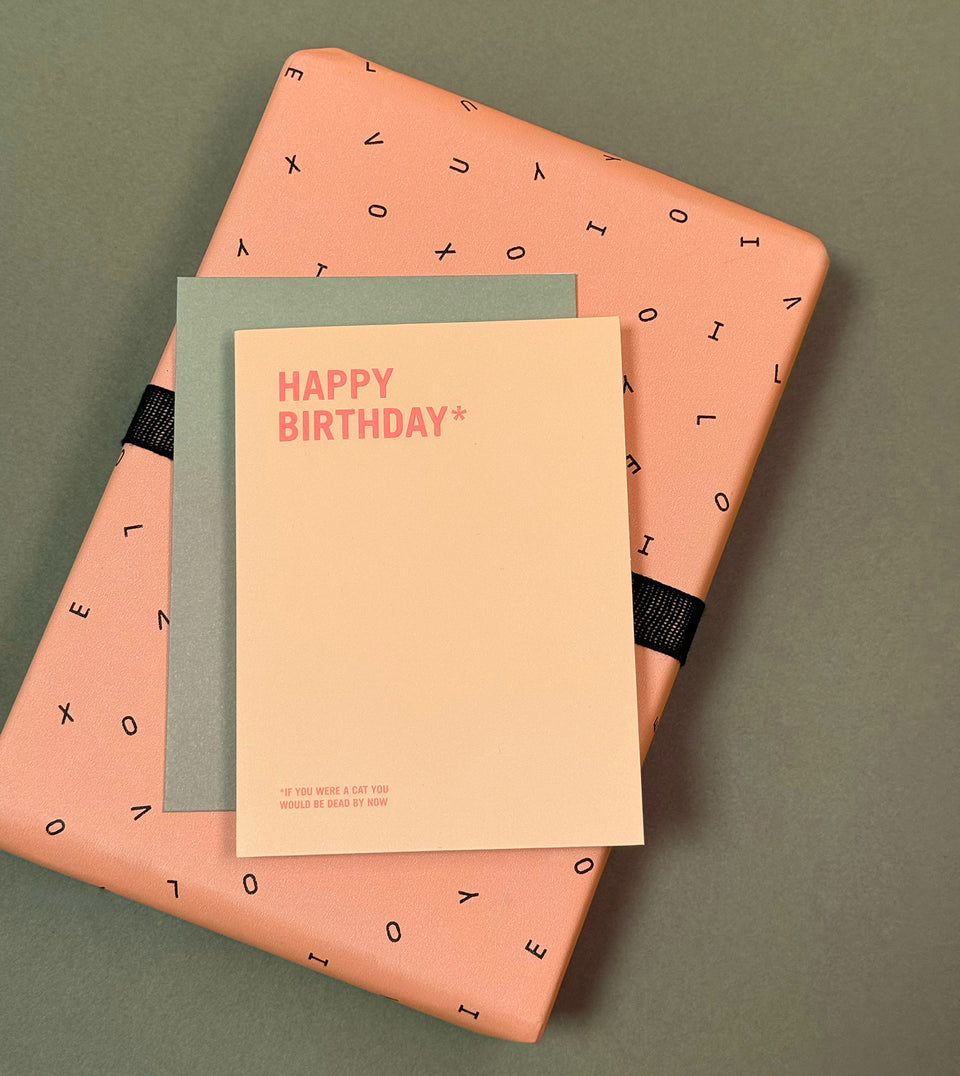 Love You X wrapping paper (neon orange)