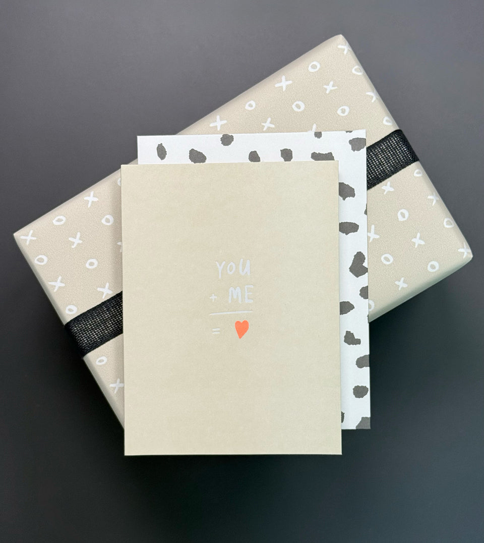 You + Me greeting card
