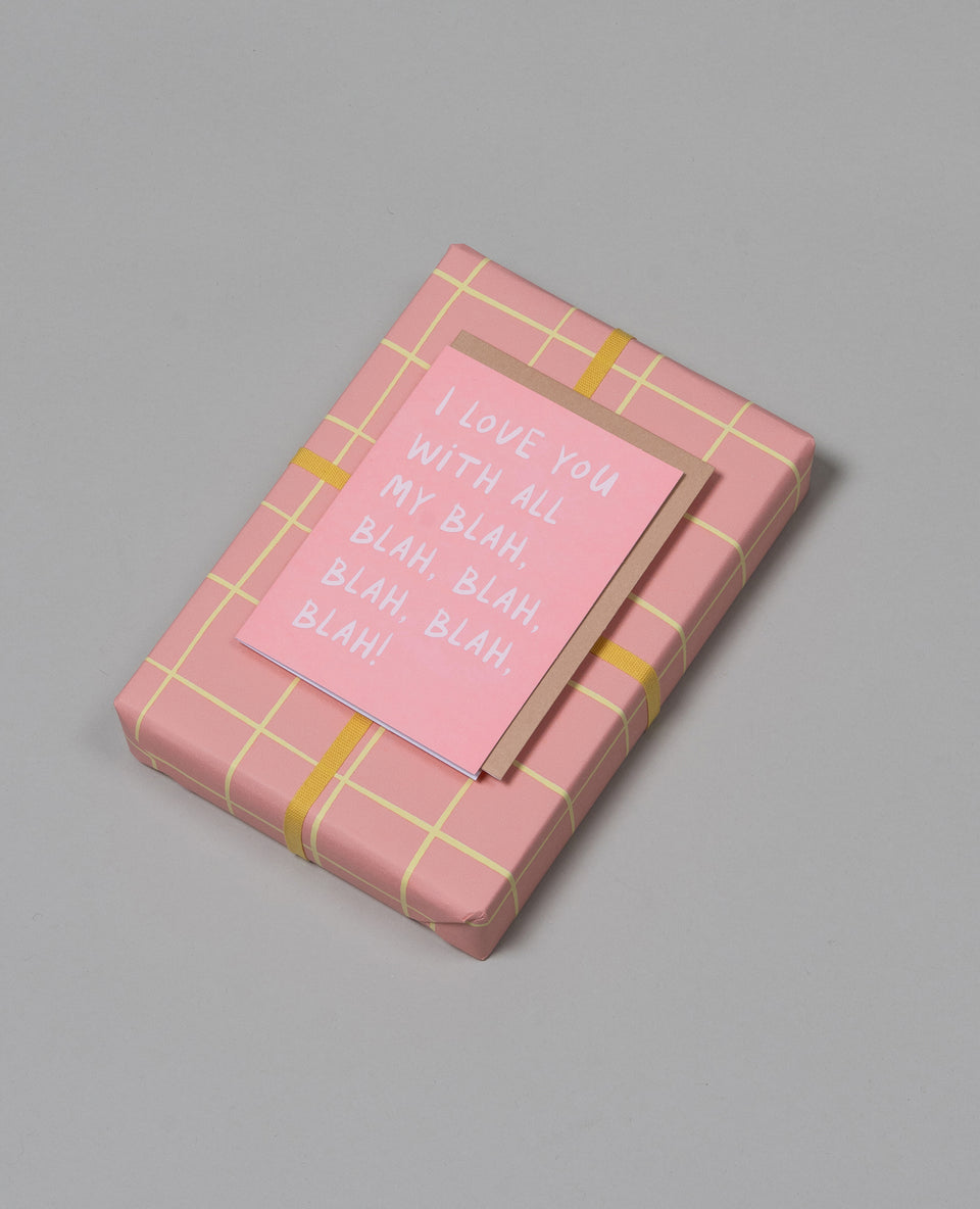 Criss Cross wrapping paper (peach, lemon)