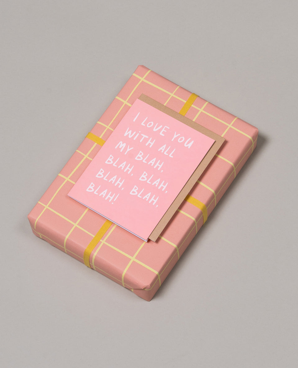 Criss Cross wrapping paper (peach, lemon)