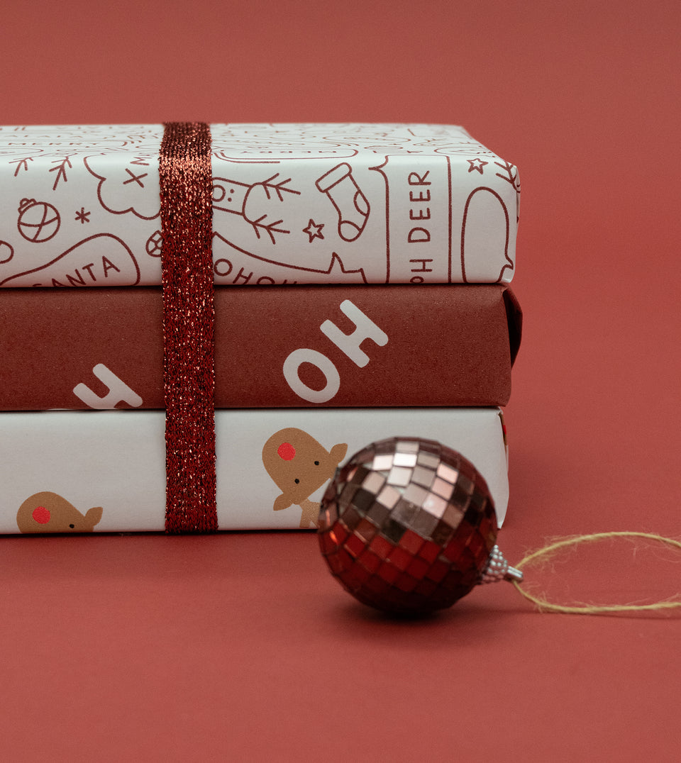 Ho Ho Ho wrapping paper (mulled wine)