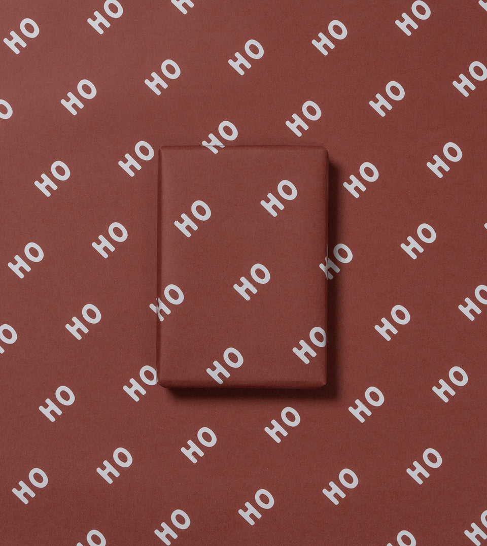 Ho Ho Ho wrapping paper (mulled wine)
