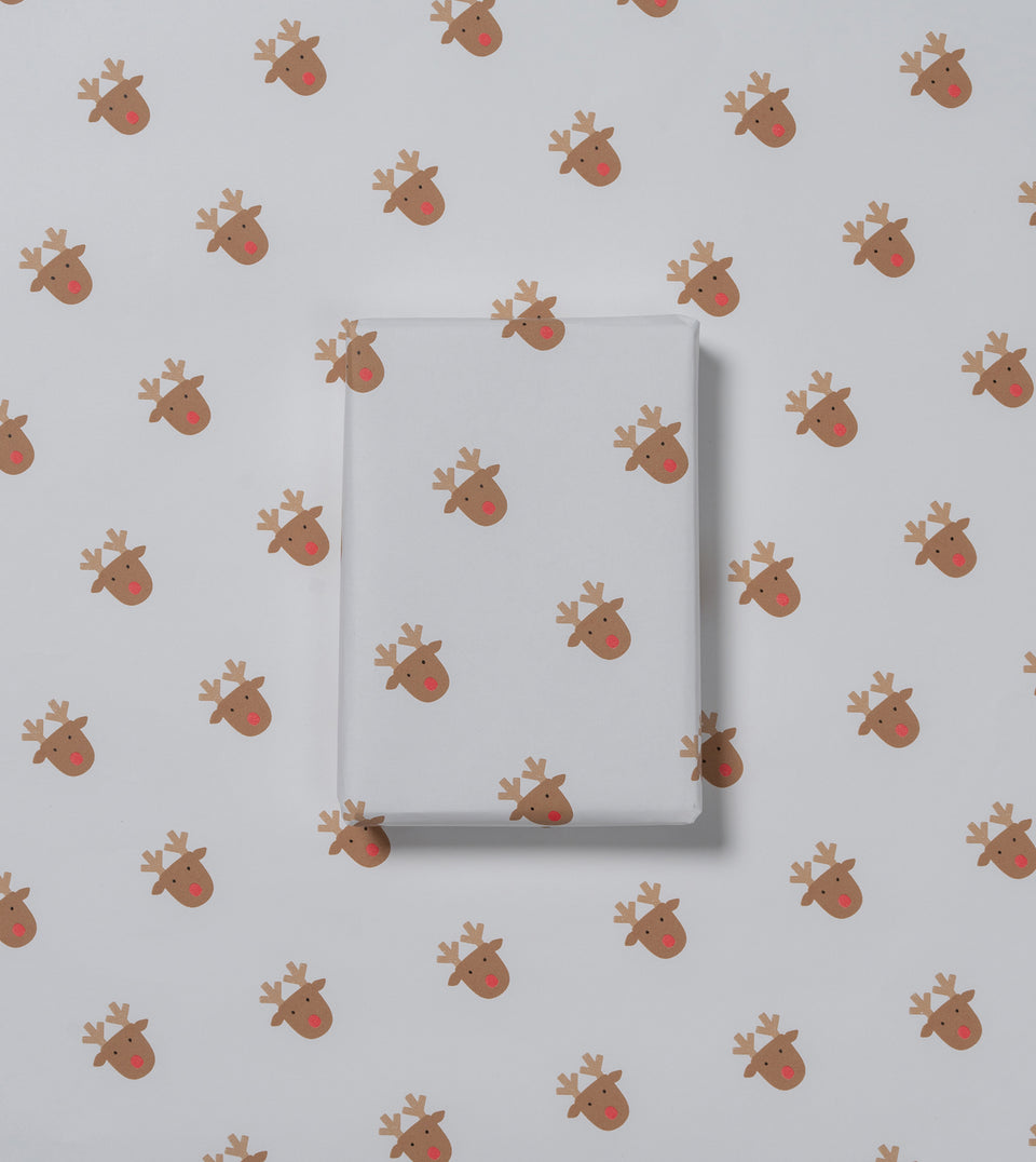 Rudolph wrapping paper (tan)