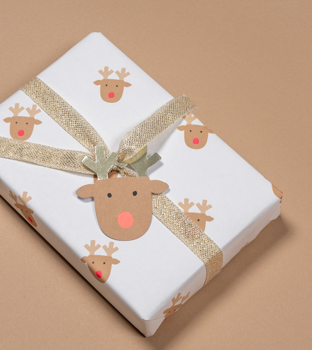 Rudolph wrapping paper (tan) | Made Paper Co