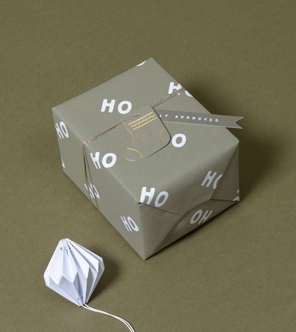 Holly Jolly 20pk gift tags (pine green, tan)