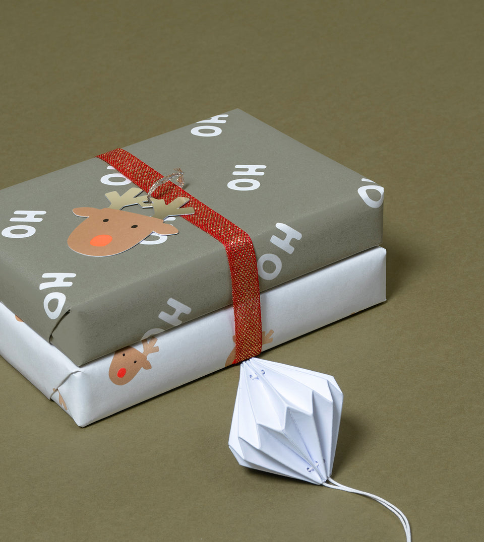 Holly Jolly 20pk gift tags (pine green, tan)