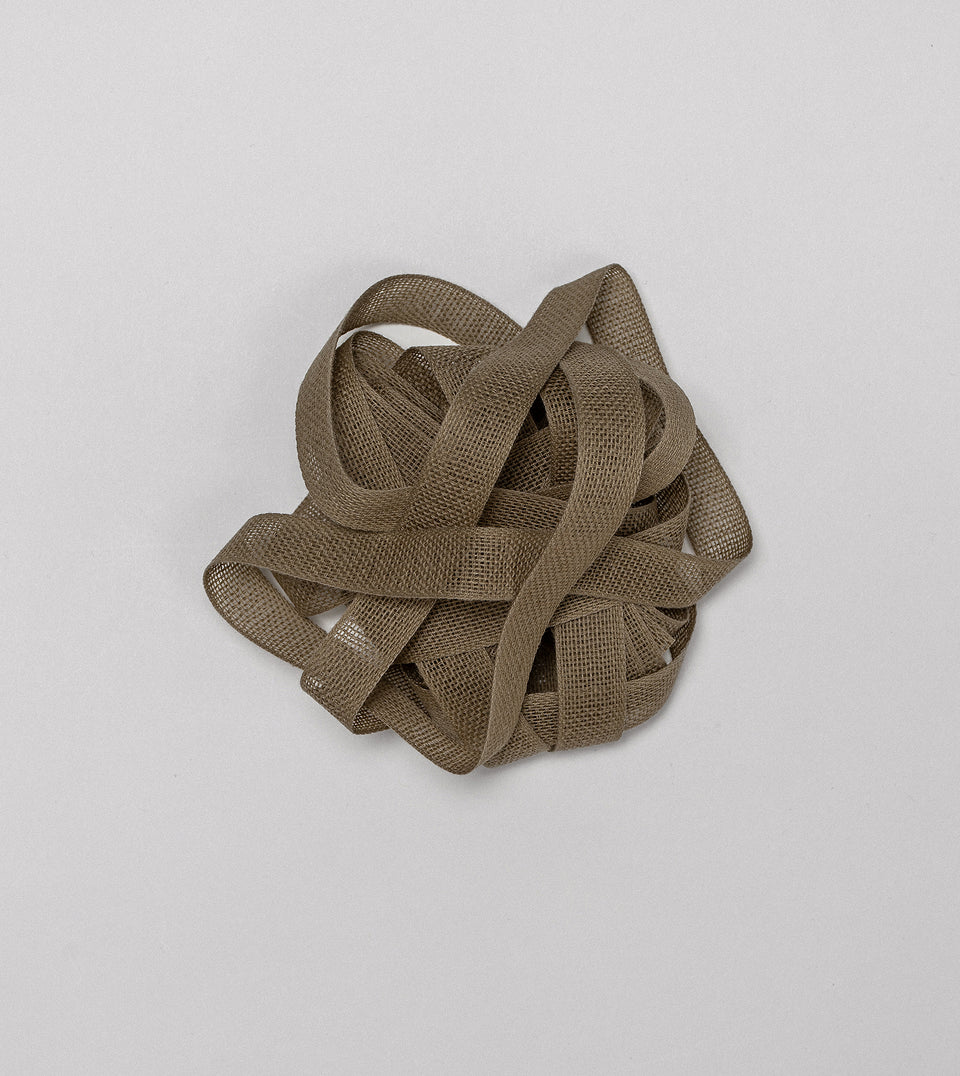 Loose weave cotton ribbon - Sand