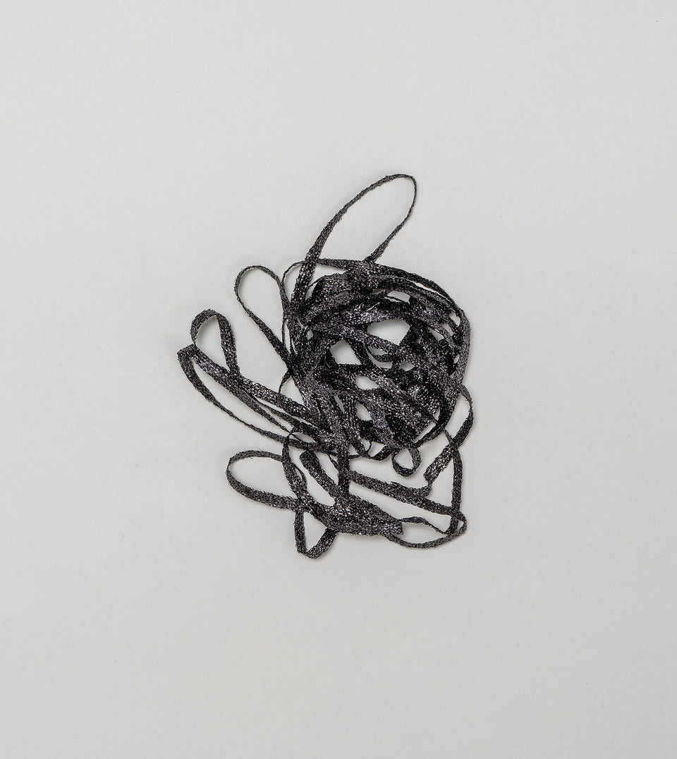 Metallic braided ribbon 4mm - Graphite