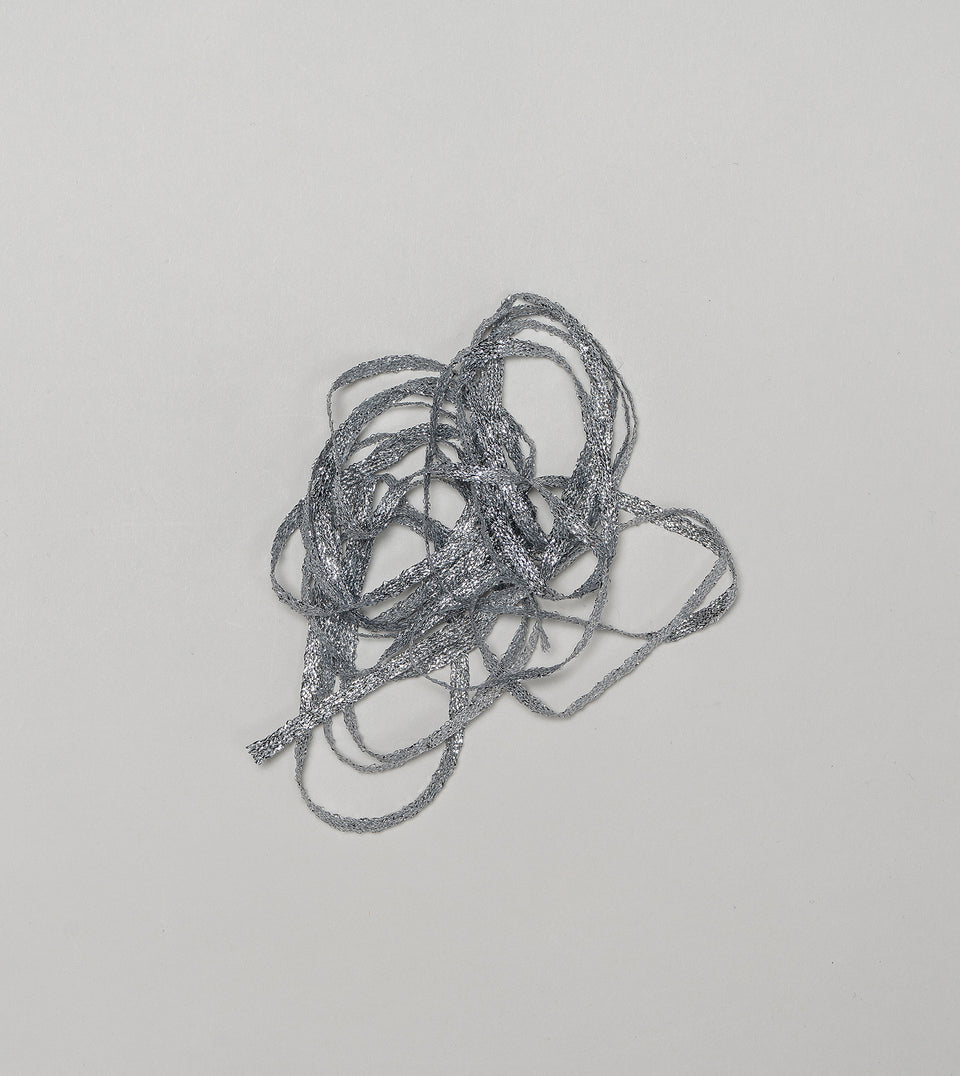 Metallic braided ribbon 4mm - Silver
