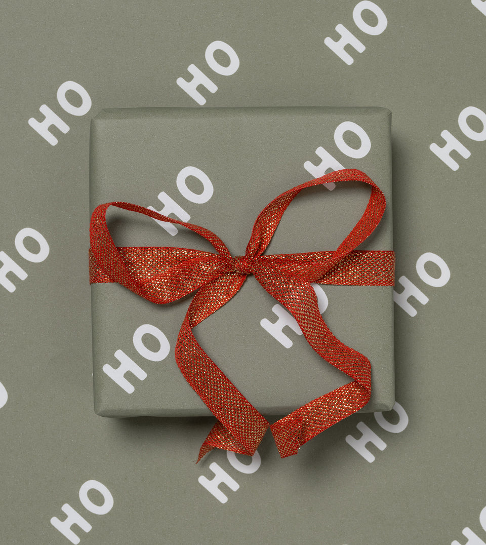 Metallic loose weave cotton ribbon - Red / Gold