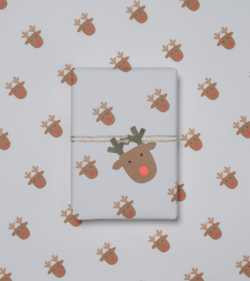 Rudolph wrapping paper (tan)