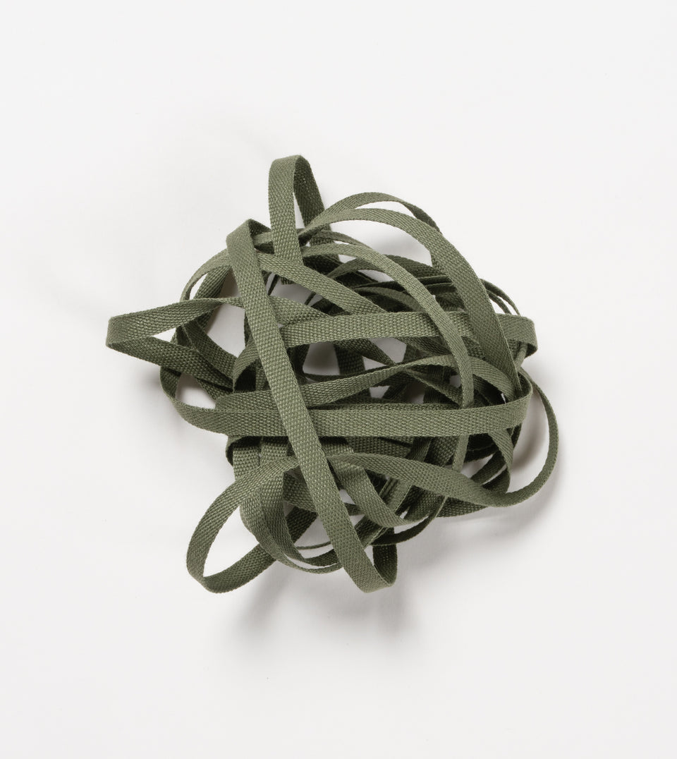 Tight weave cotton ribbon (thin) - Pine Green
