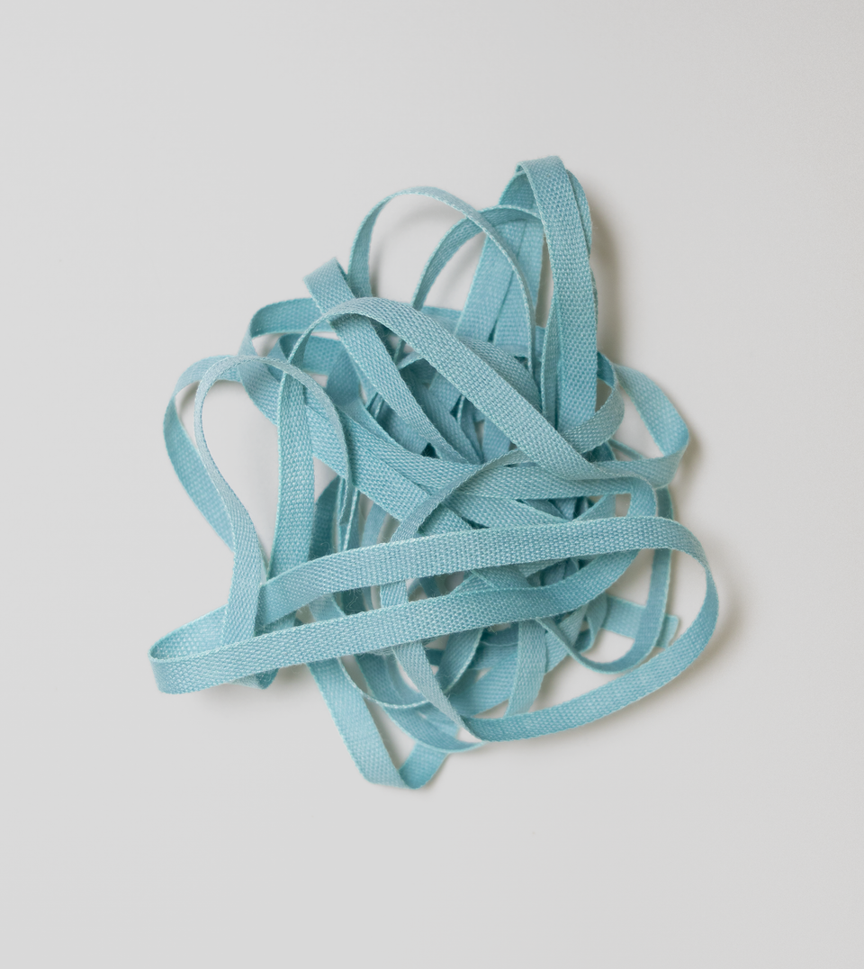 Pool blue cotton ribbon