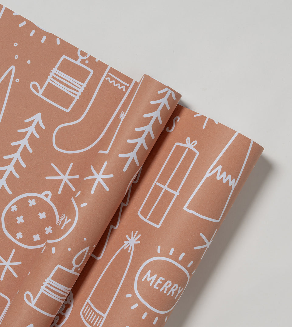 Big Xmas wrapping paper (gingerbread) (sheets only)