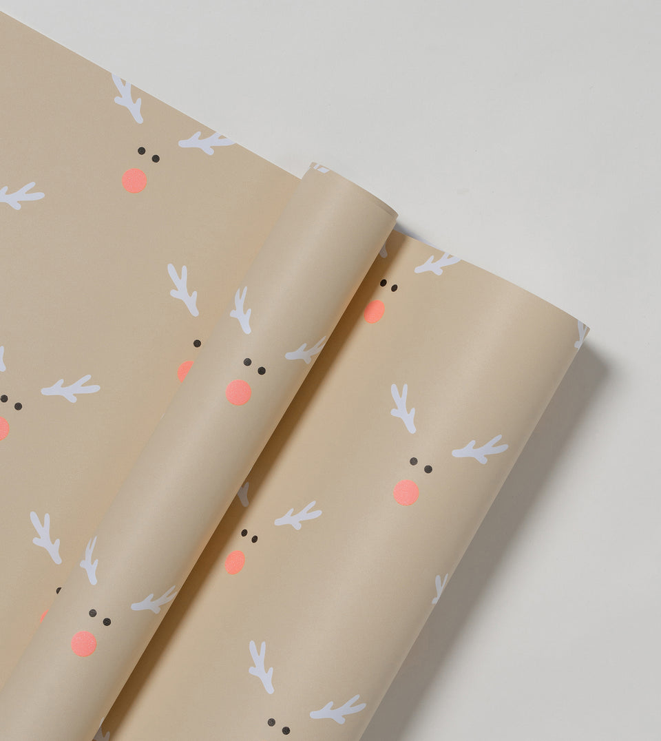 Reindeer 2.0 wrap (honey, pink nose) (sheets only)