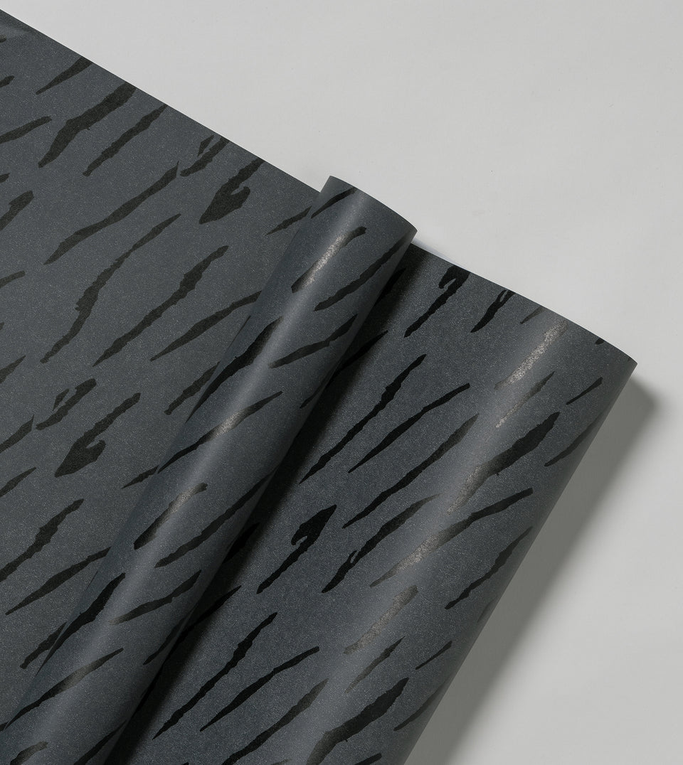 Tiger Stripes wrapping paper (charcoal)