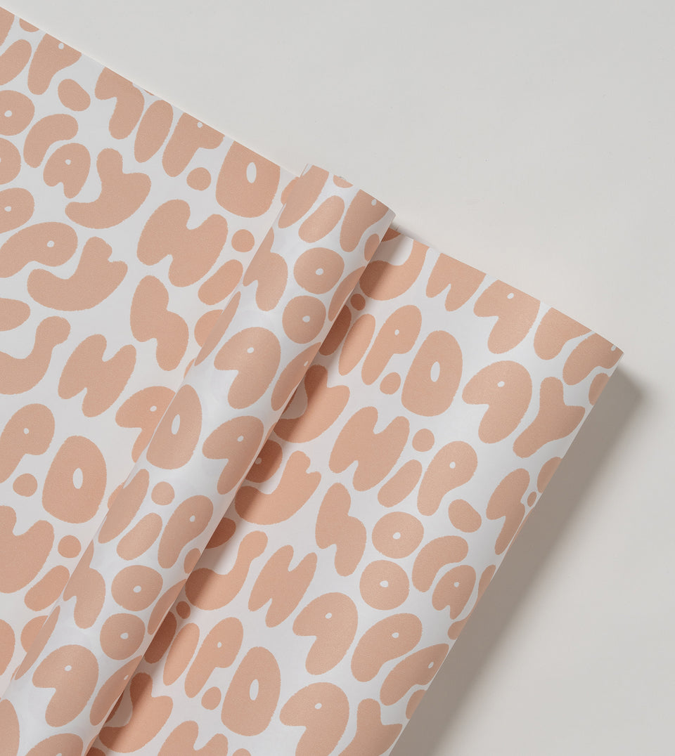 Happy Days wrapping paper (toffee, white) (sheets only)