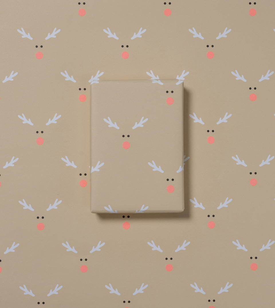 Reindeer 2.0 wrap (honey, pink nose) (sheets only)