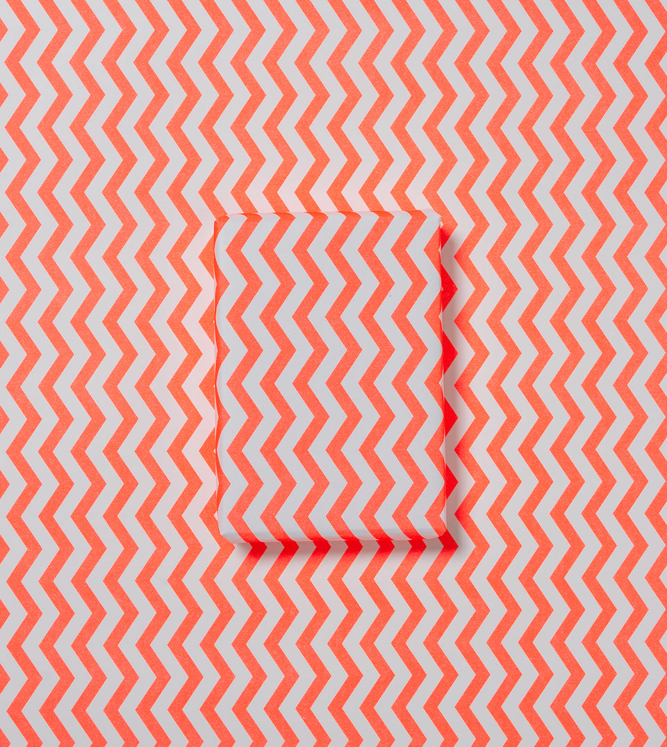 Zig Zag wrapping paper (neon coral) (sheets only)