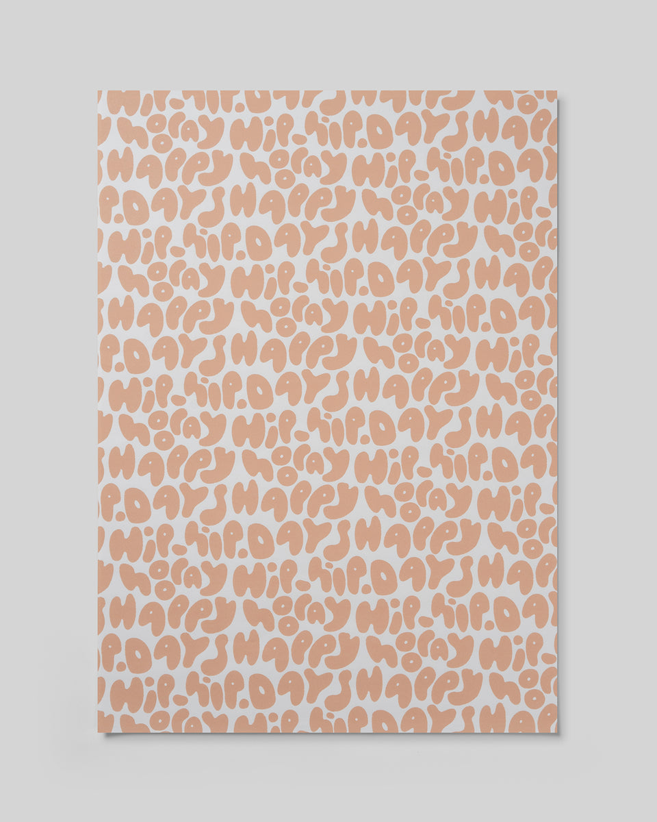 Happy Days wrapping paper (toffee, white) (sheets only)