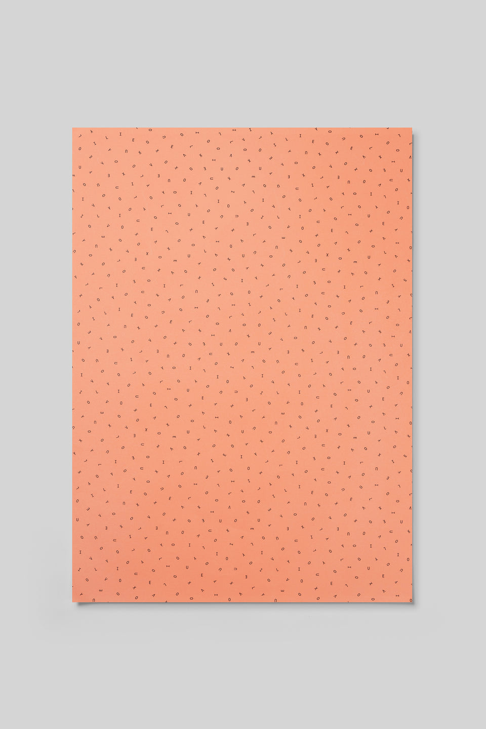 Love You X wrapping paper (neon orange)