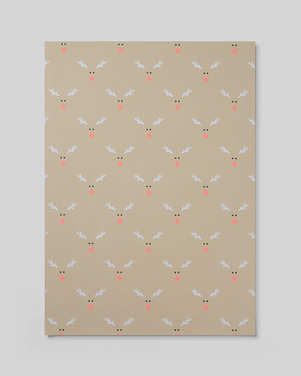 Reindeer 2.0 wrap (honey, pink nose) (sheets only)