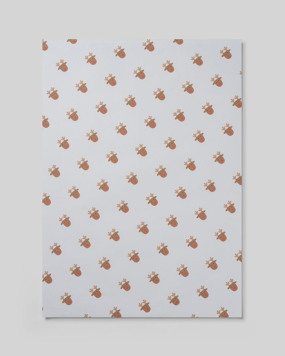 Rudolph wrapping paper (tan)