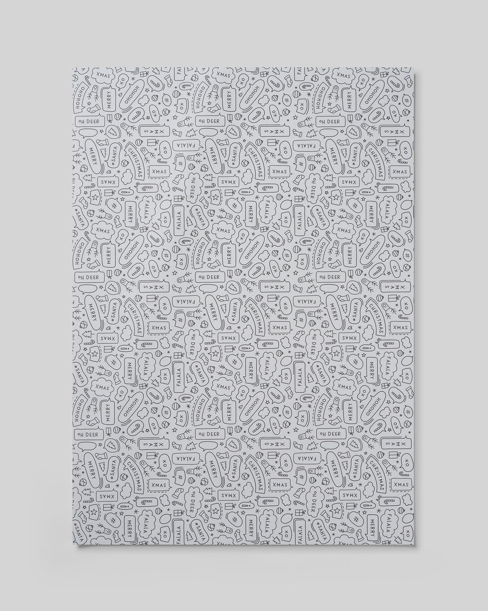Speech wrapping paper (black/white) (sheets only)