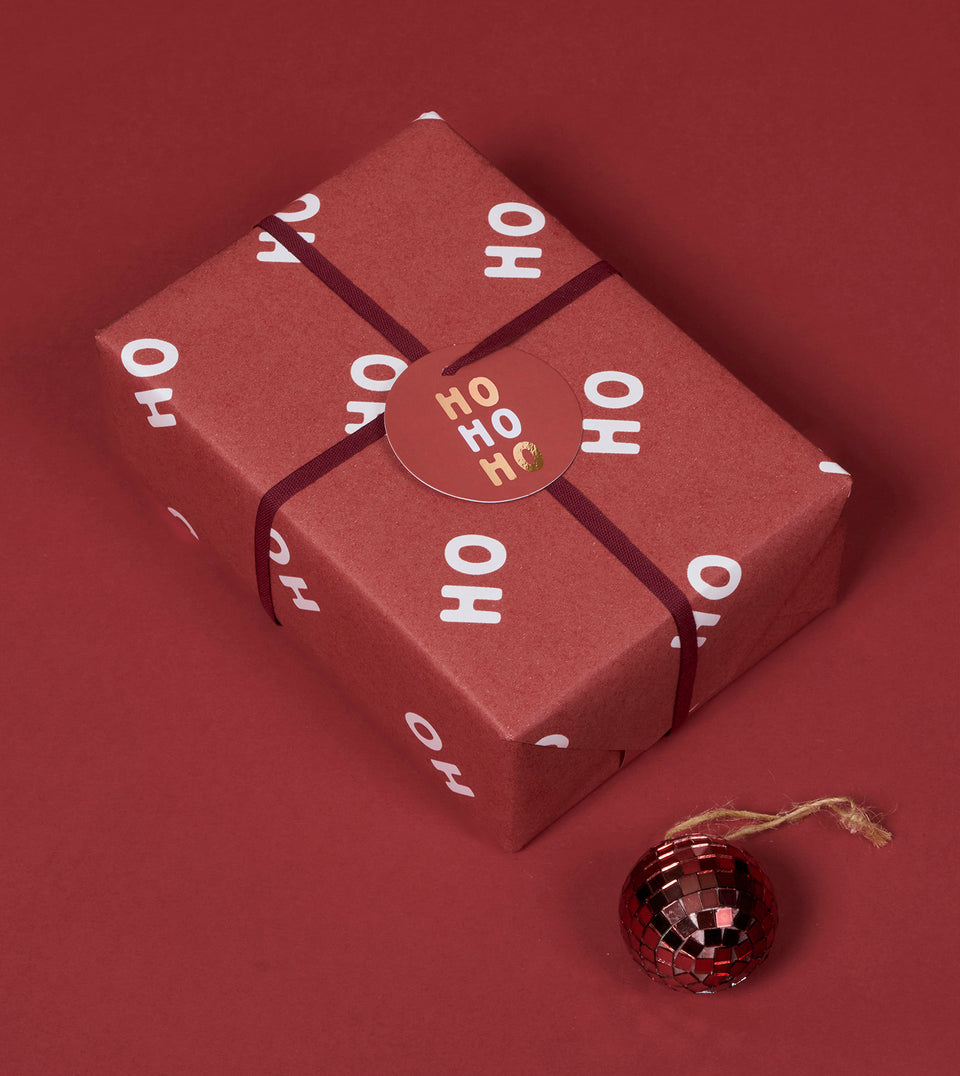 Ho Ho Ho wrapping paper (mulled wine)