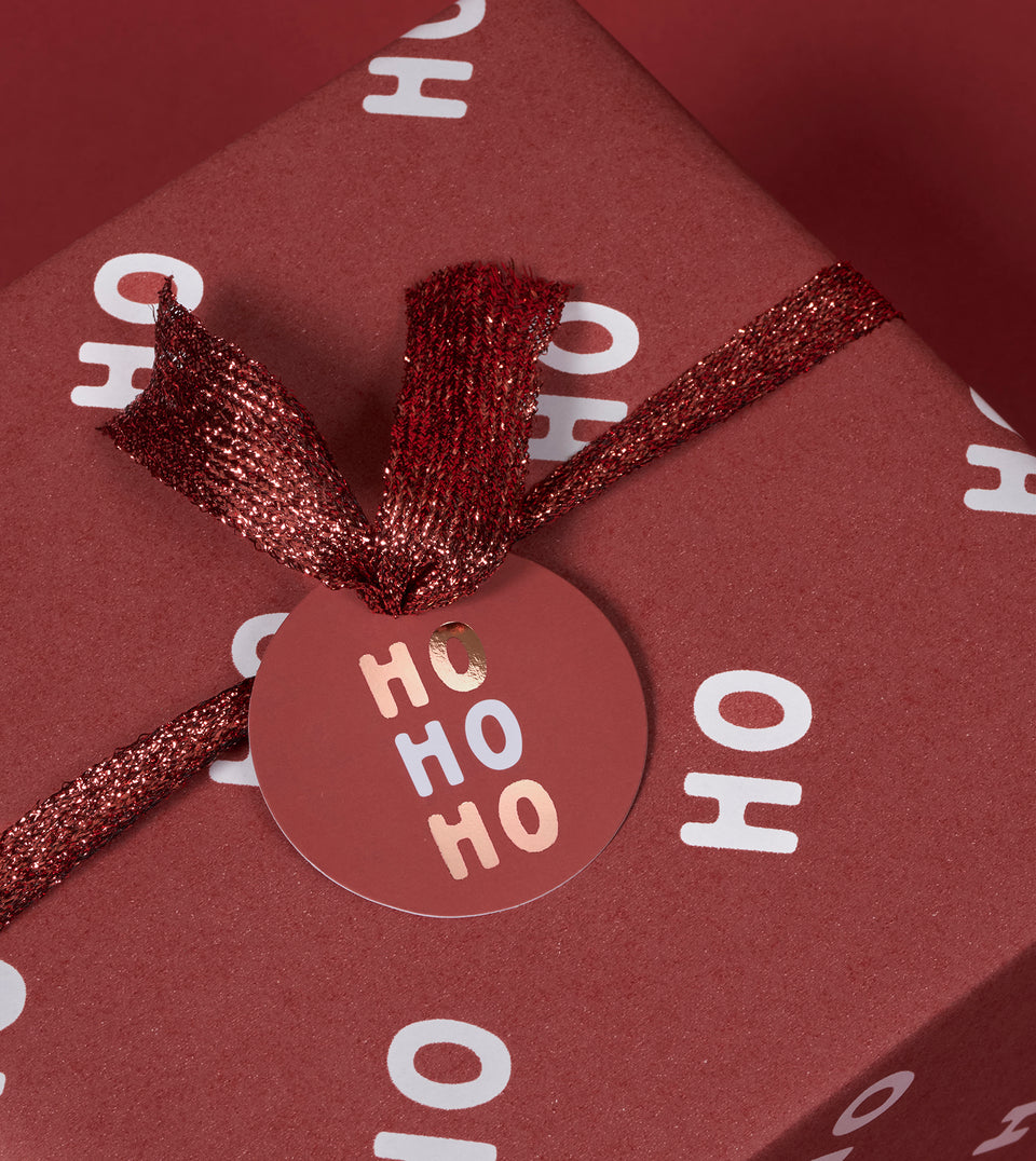Merry Xmas 20pk gift tags (dusty rose, mulled wine, white, rose gold)