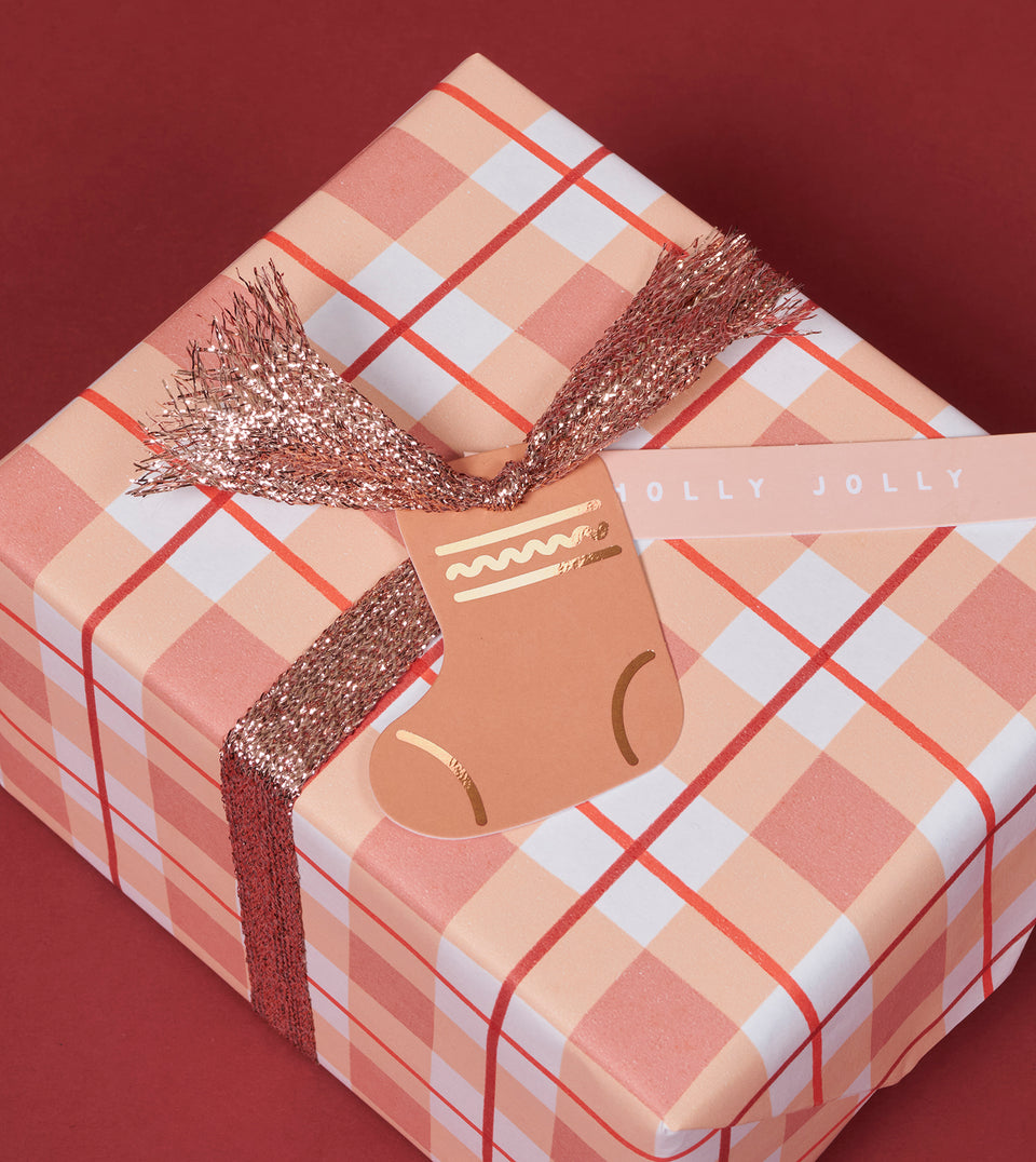 Metallic braided ribbon (wide) - Rose Gold