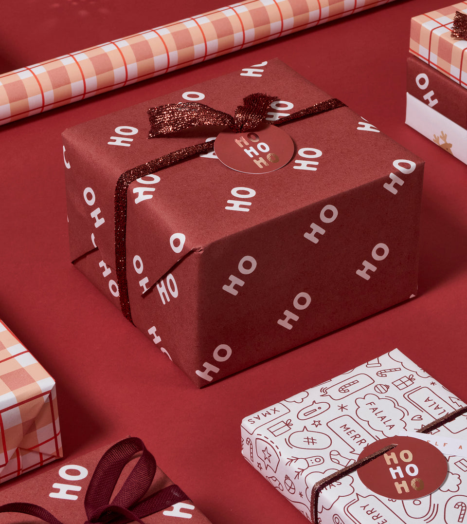 Ho Ho Ho wrapping paper (mulled wine)