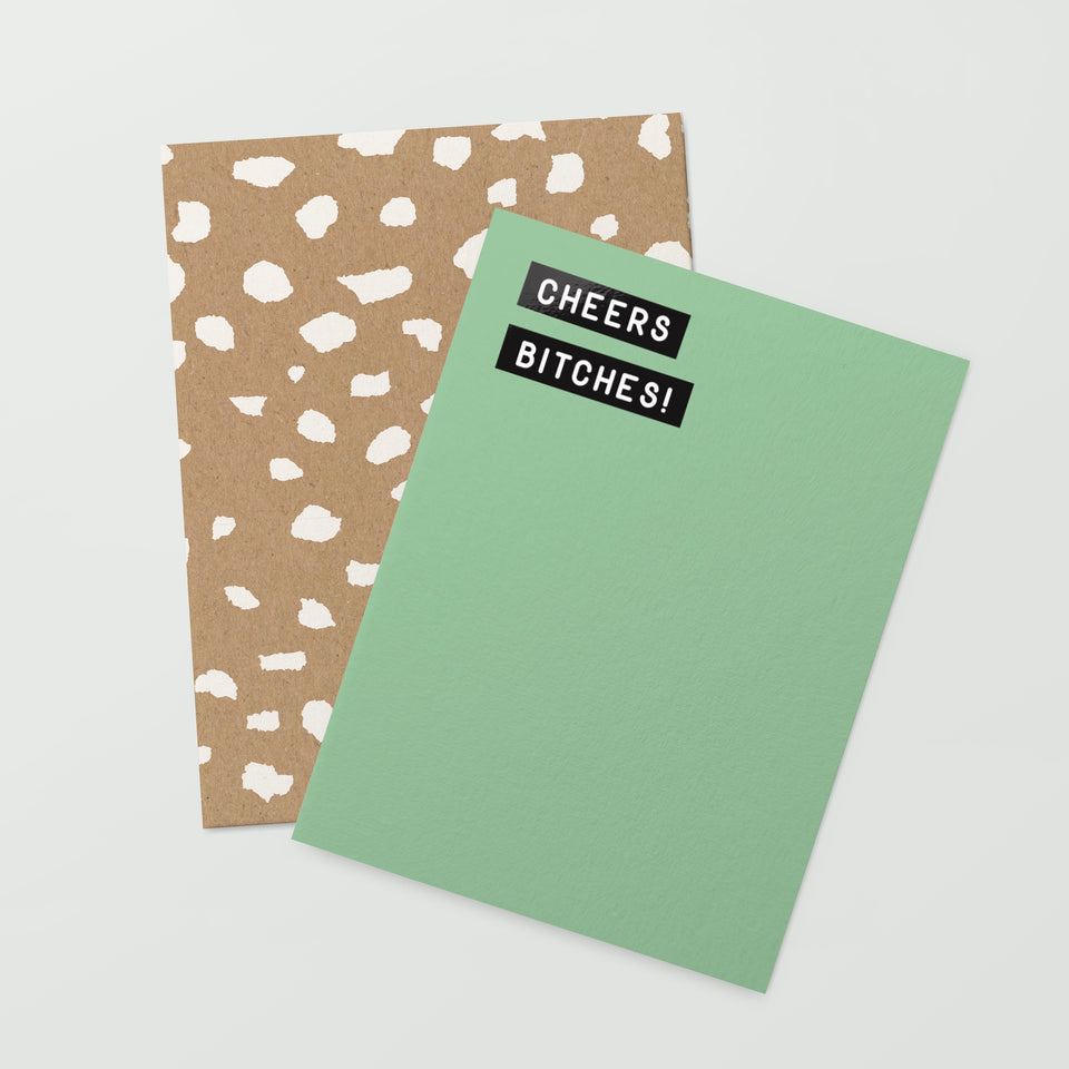 Cheers! greeting card (green)