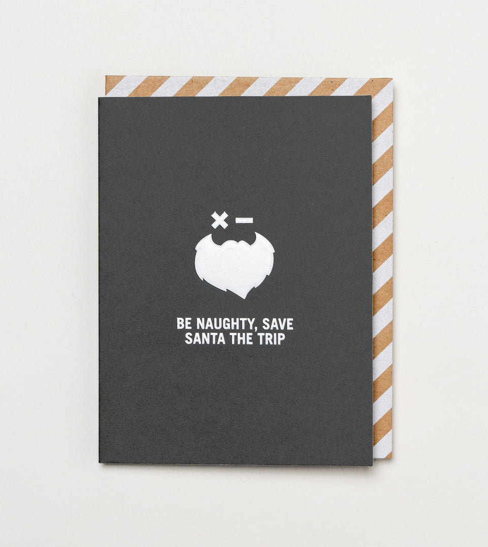 Be Naughty greeting card