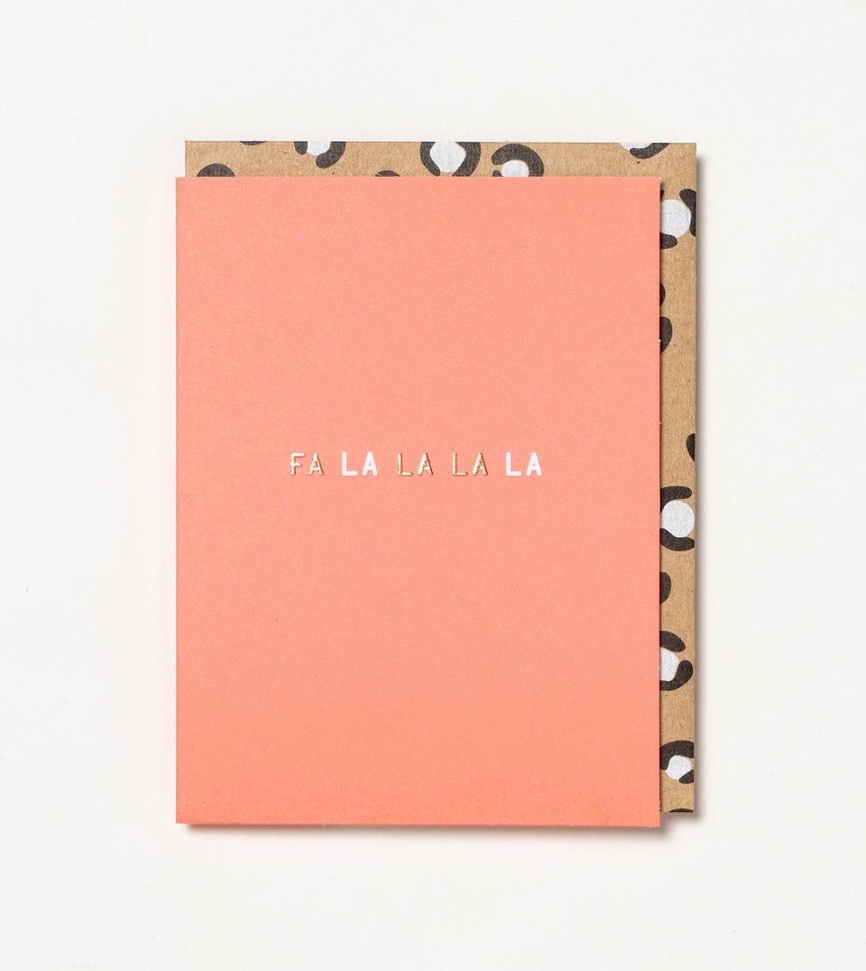 Fa La La greeting card