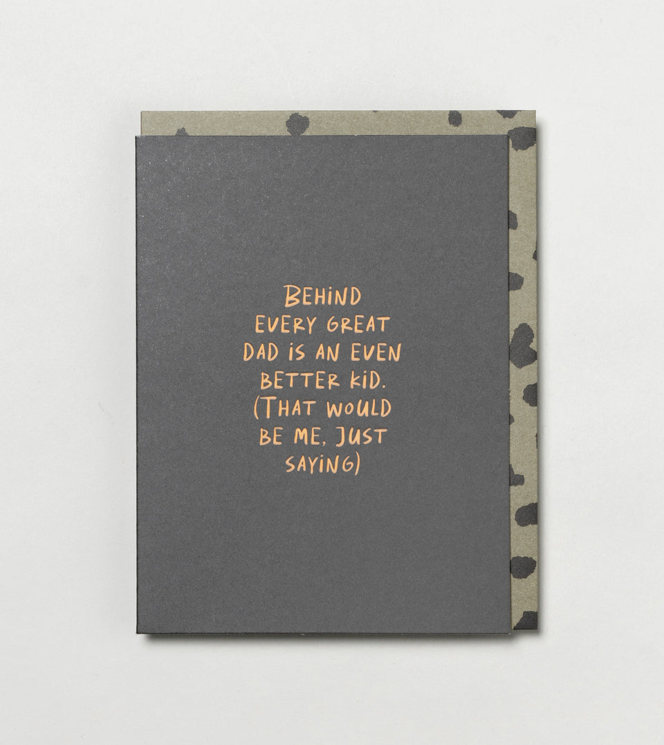 Great Dad, Better Kid card