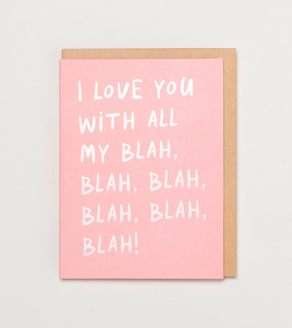 Blah, Blah, Blah greeting card