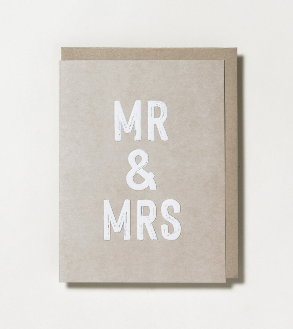 Mr & Mrs greeting card
