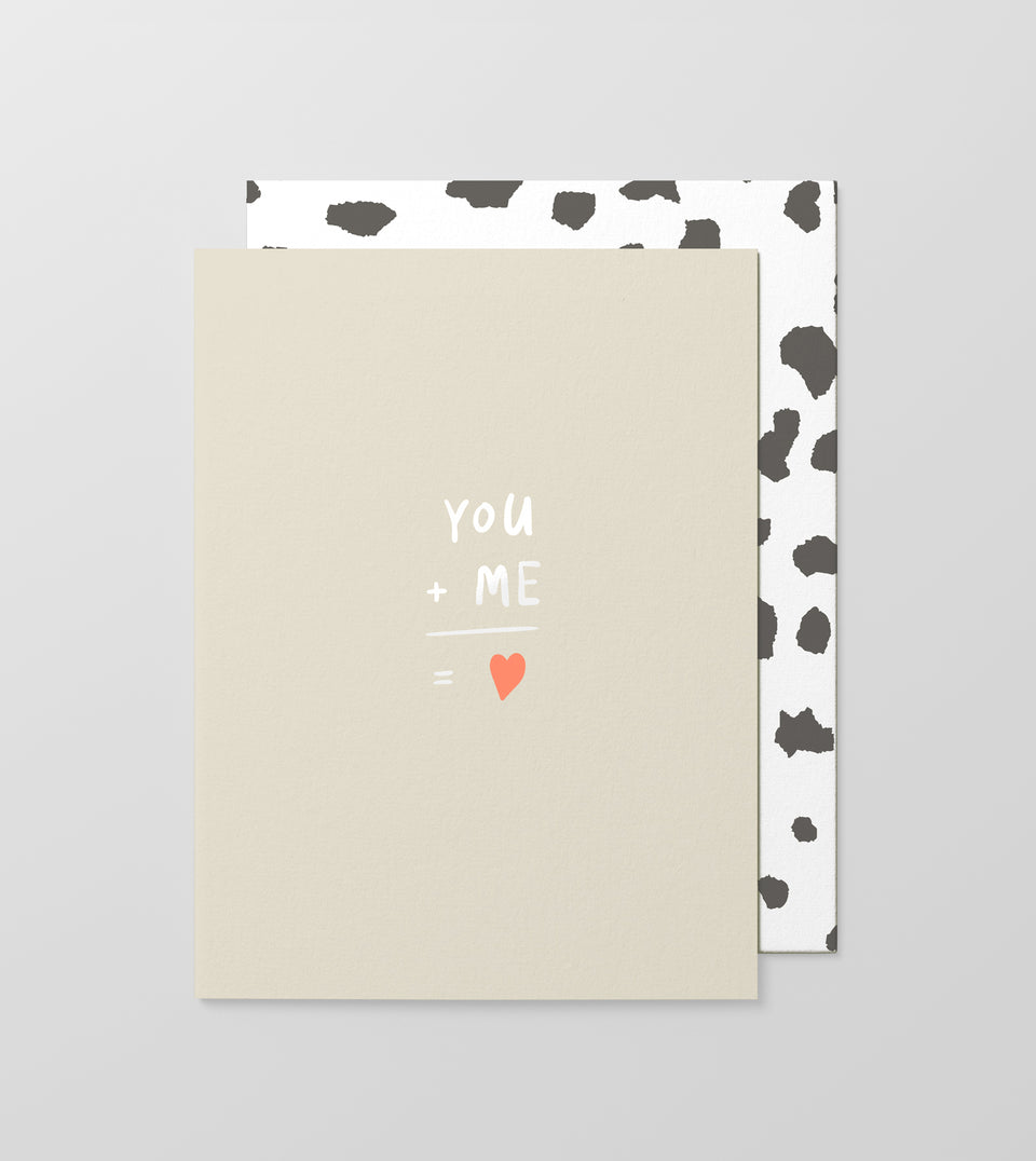 You + Me greeting card