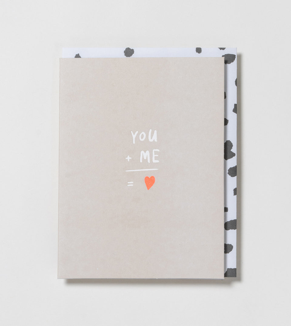 You + Me greeting card
