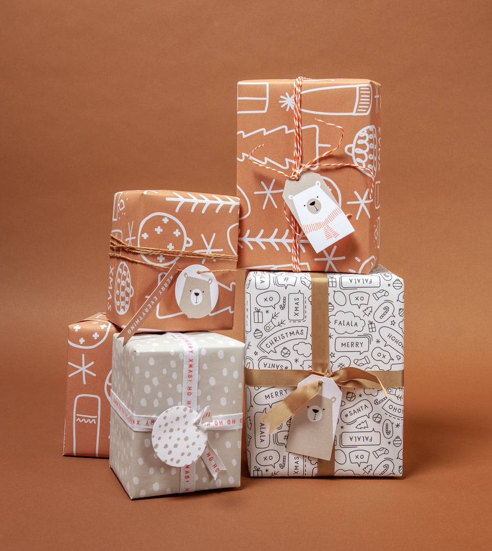 Big Xmas wrapping paper (gingerbread) (sheets only)